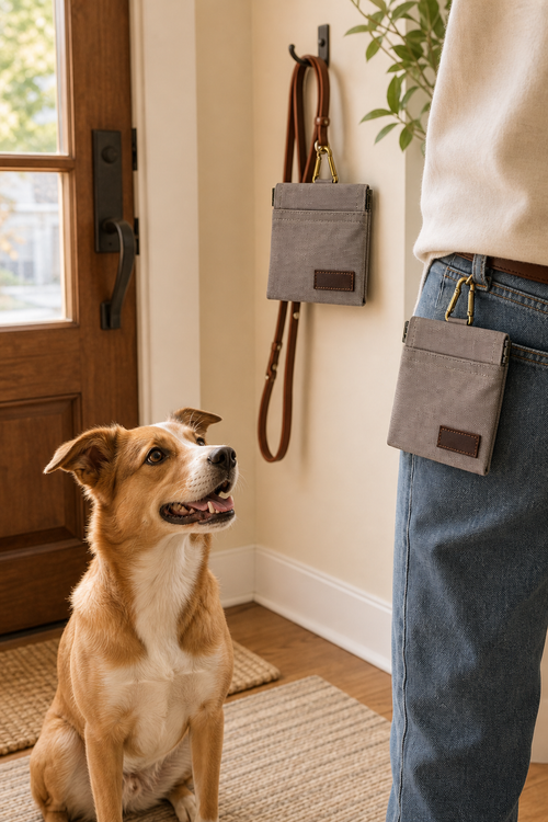 Clip-On Dog Training Treat Pouch lifestyle image
